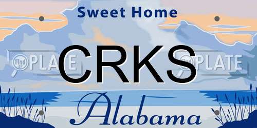 CRKS Alabama License Plate