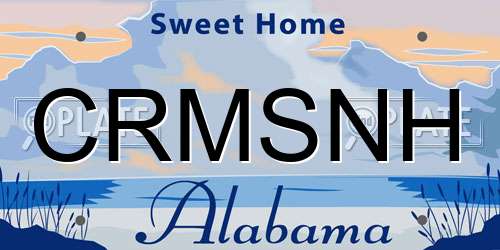 CRMSNH Alabama License Plate