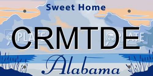 CRMTDE Alabama License Plate