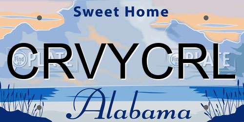 CRVYCRL Alabama License Plate