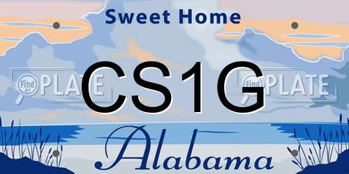 CS1G Alabama License Plate