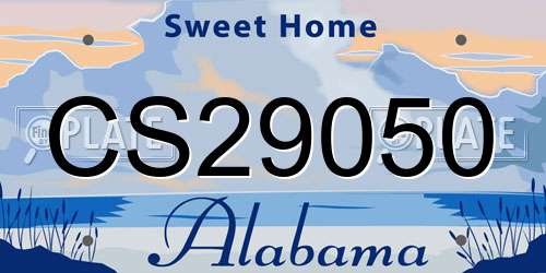 CS29050 Alabama License Plate