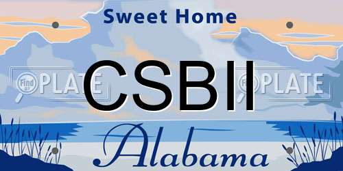 CSBII Alabama License Plate