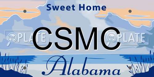 CSMC Alabama License Plate