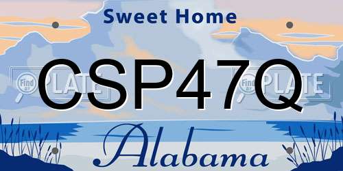 CSP47Q Alabama License Plate