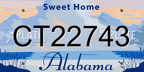 CT22743 Alabama License Plate