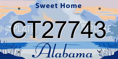CT27743 Alabama License Plate
