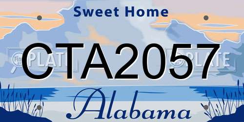 CTA2057 Alabama License Plate