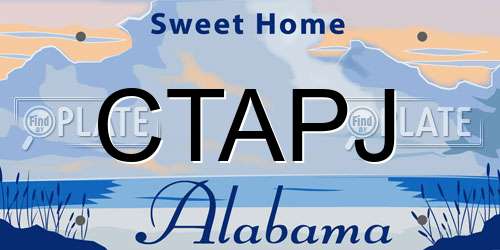 CTAPJ Alabama License Plate
