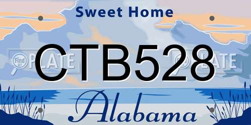 CTB528 Alabama License Plate