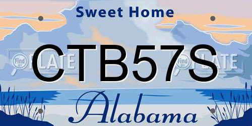 CTB57S Alabama License Plate