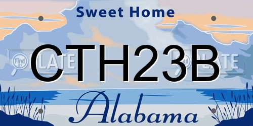 CTH23B Alabama License Plate
