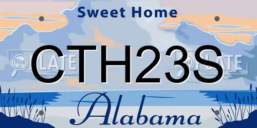 CTH23S Alabama License Plate