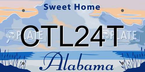 CTL24T Alabama License Plate