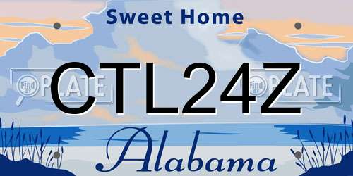 CTL24Z Alabama License Plate