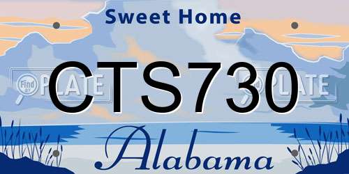 CTS730 Alabama License Plate