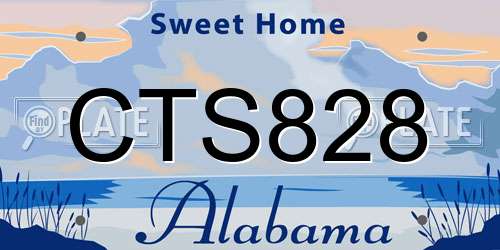 CTS828 Alabama License Plate