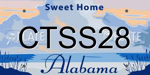 CTSS28 Alabama License Plate