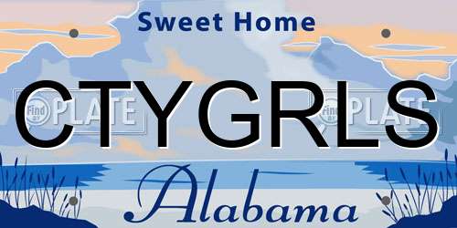 CTYGRLS Alabama License Plate