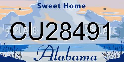 CU28491 Alabama License Plate