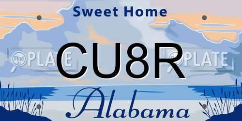 CU8R Alabama License Plate