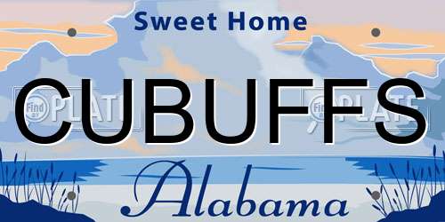 CUBUFFS Alabama License Plate
