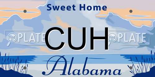 CUH Alabama License Plate