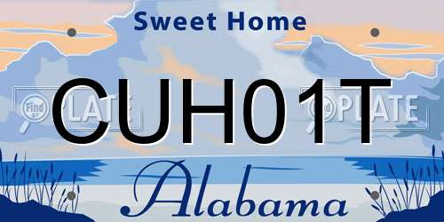 CUH01T Alabama License Plate