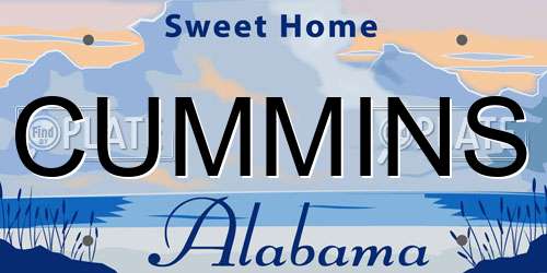 CUMMINS Alabama License Plate