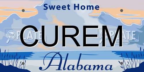 CUREM Alabama License Plate