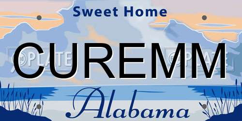 CUREMM Alabama License Plate
