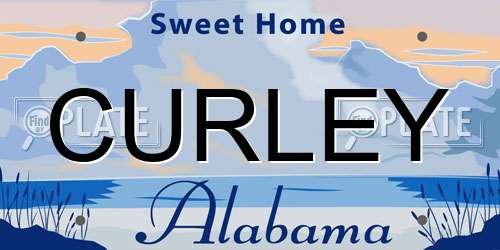 CURLEY Alabama License Plate