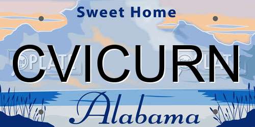 CVICURN Alabama License Plate