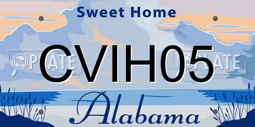 CVIH05 Alabama License Plate