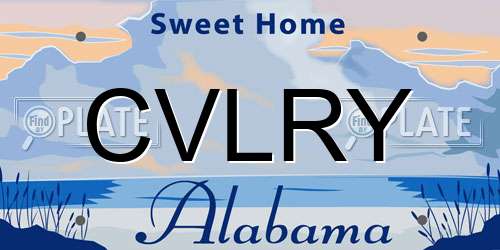 CVLRY Alabama License Plate