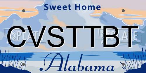 CVSTTBT Alabama License Plate