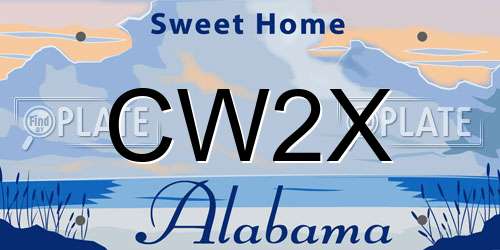 CW2X Alabama License Plate