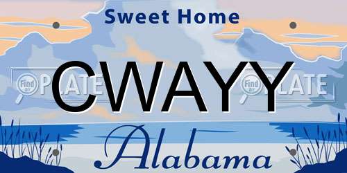 CWAYY Alabama License Plate