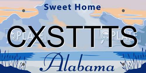 CXSTTTS Alabama License Plate