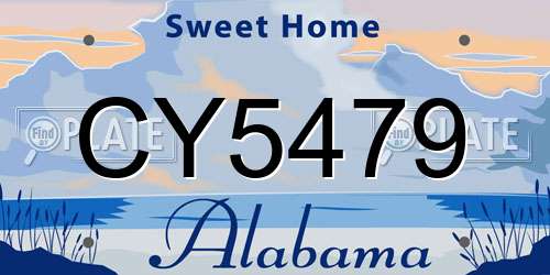 CY5479 Alabama License Plate