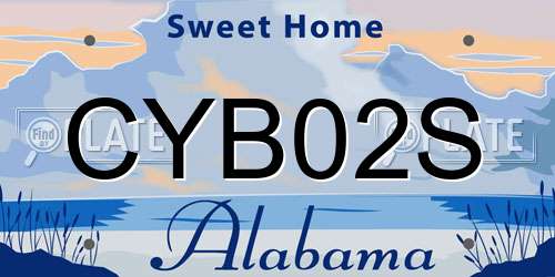 CYB02S Alabama License Plate