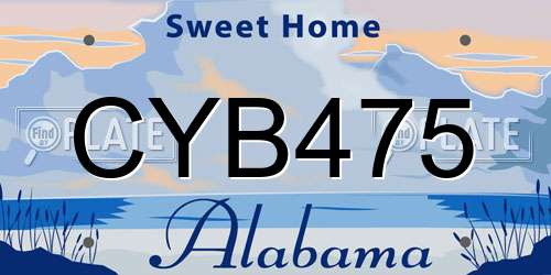 CYB475 Alabama License Plate