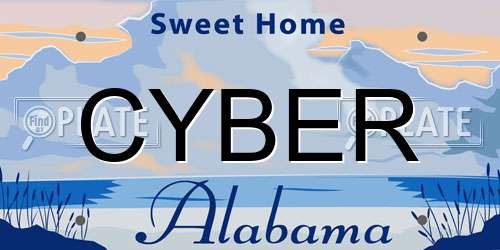 CYBER Alabama License Plate