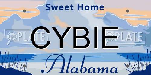 CYBIE Alabama License Plate