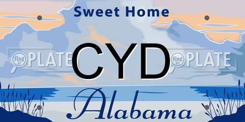 CYD Alabama License Plate