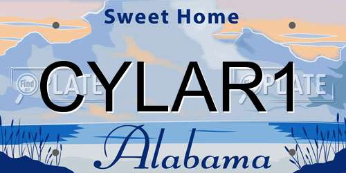 CYLAR1 Alabama License Plate
