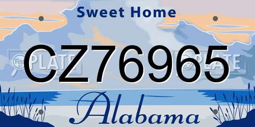 CZ76965 Alabama License Plate