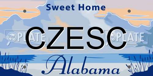 CZESC Alabama License Plate