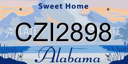 CZI2898 Alabama License Plate