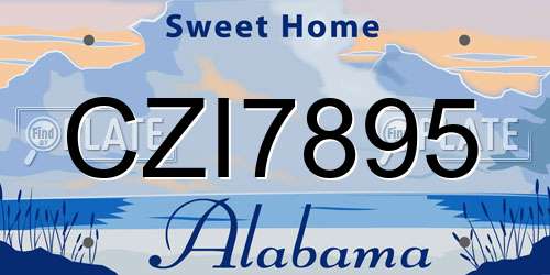 CZI7895 Alabama License Plate
